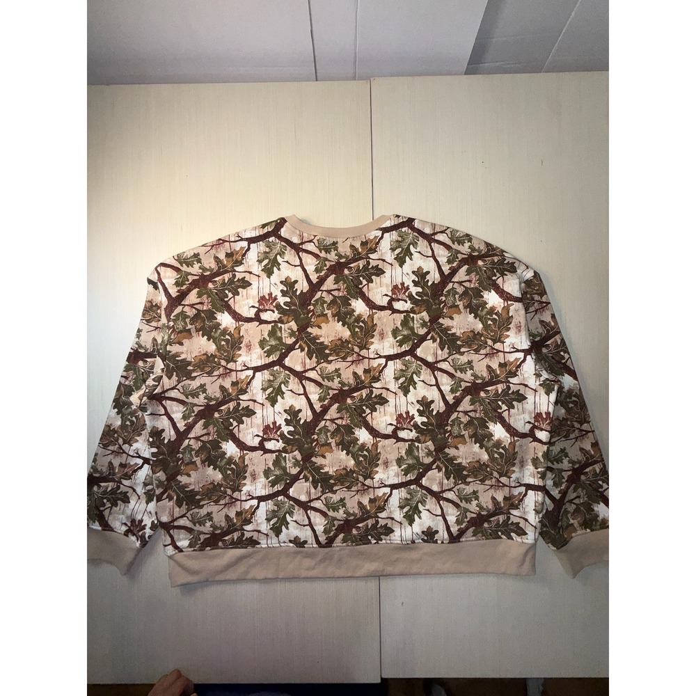 Original Use Mens XXL Green Camo Oak Leaf Crew Neck Sweatshirt NWT - Picture 6 of 9